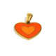 Pendentif cœur dégoulinant d'huile - or - 6 Image6