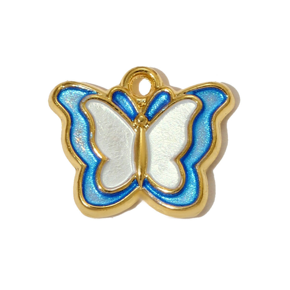 Pendentifs Délicats En Acier Titane Couleur Or, Motif Papillon, Pour Femmes 