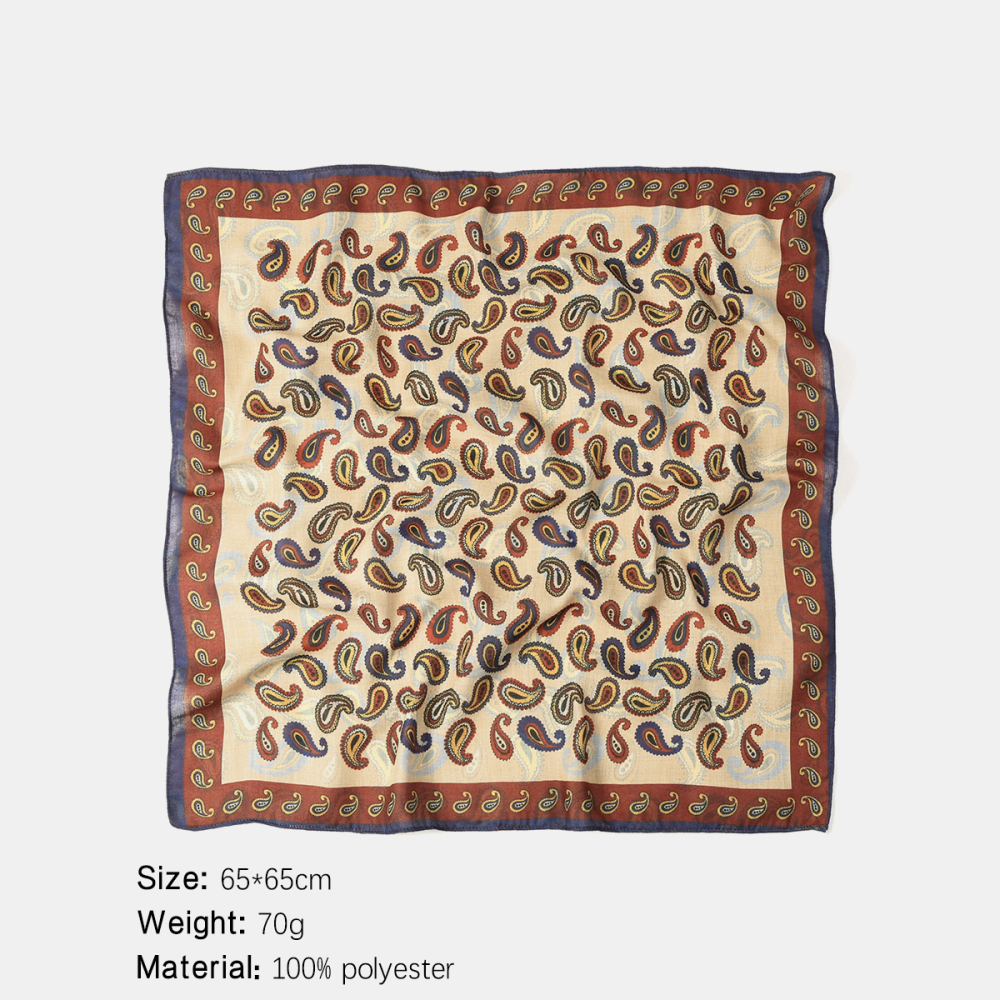 Bandana En Polyester À Motif Cachemire Rétro