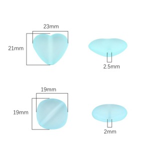 Perles Acryliques En Forme De Cœur Mignon De La Série Simple h5 Image5