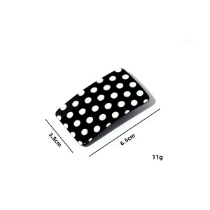 Pinces À Cheveux Rectangulaires Minimalistes À Pois En Acétate Pour Femmes h5 Image4