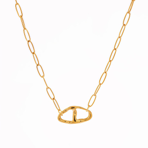 Ensembles De Colliers Pour Femmes Simple Series Daily Irregular Shape En Acier Inoxydable Étanche Couleur Or h5