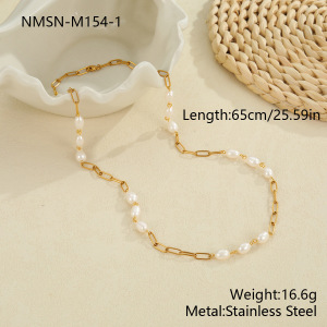 Colliers Longs Pour Femmes, En Acier Inoxydable, Couleur Or, Étanches, De La Collection Simple Series Sweet Chain h5 