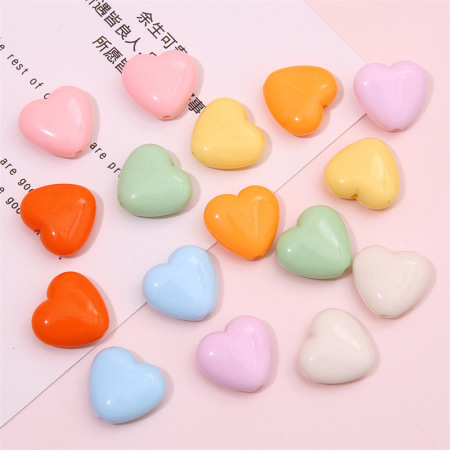 Perles de bijoux en acrylique couleur or Sweet Heart de la série Simple
