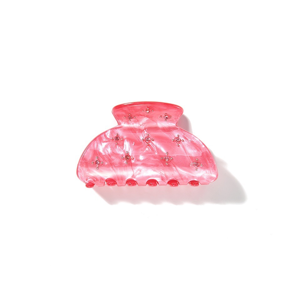 Pinces À Cheveux Luxueuses En Acétate Rose Étoilé Pour Femmes 