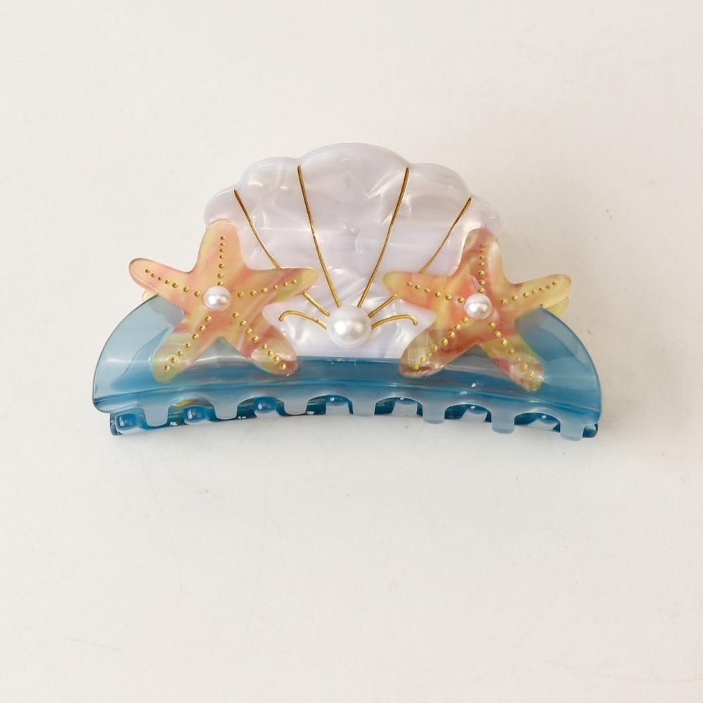 Pinces À Cheveux Pour Femmes, Style Océanique, Coquillage Et Étoile De Mer, Collection Romantique 