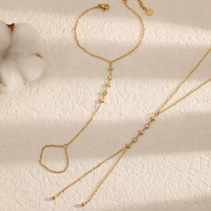 Colliers Pendentifs Luxueux Pour Femmes, En Acier Inoxydable Étanche, Couleur Or h5 Image3