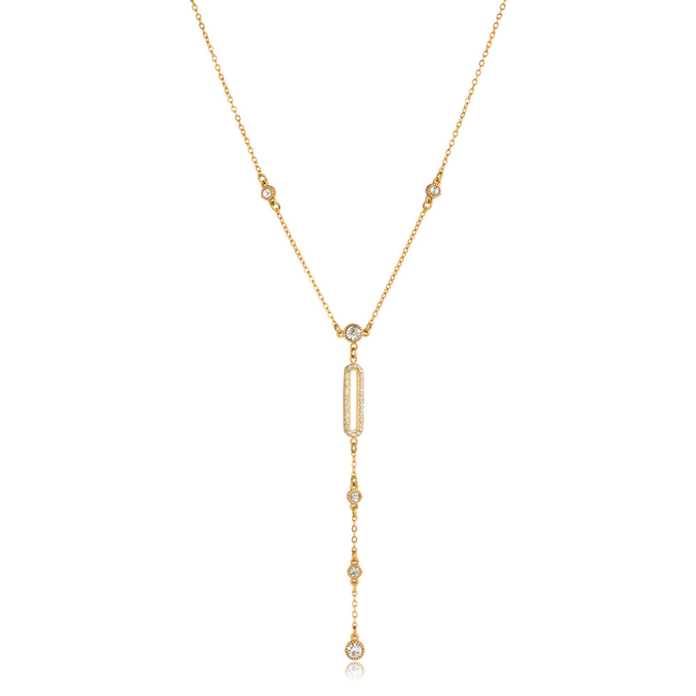 Colliers Pendentifs Pour Femmes En Acier Inoxydable Doré, Imperméables Et Anti-Ternissement, À Lignes Géométriques