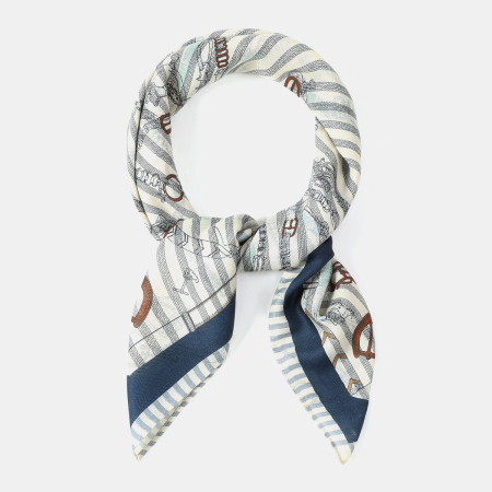 Bandana en polyester à motif de chaînes à rayures rétro 2