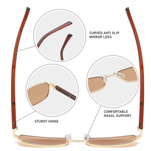 Lunettes De Soleil Femme Élégantes Et Polyvalentes, Au Style Urbain Raffiné h5 Image3
