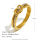 Bague délicate en forme de cœur en or/numéro 8 Image3
