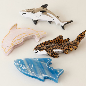 Pinces À Cheveux Pour Femmes, Style Océanique Mignon, En Acétate, Motif Poisson, Collection Romantique h5 Image3