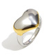 Bague cœur plat - Deux couleurs/numéro 8 Image3