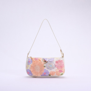 Sacs À Bandoulière Pour Femmes En Pu À Motif Floral 3D Romantique Et Doux (Les Motifs Floraux Sont Découpés Aléatoirement) h5