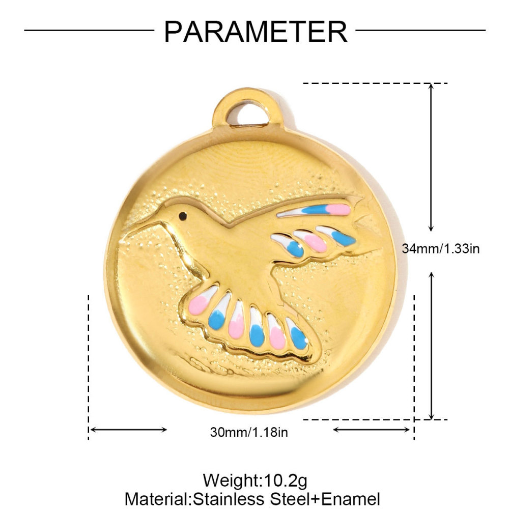 Pendentifs Pour Femmes En Acier Titane, Couleur Or, En Forme De Goutte De Fleur Naturelle, Étanches Et Anti-Ternissement Image2