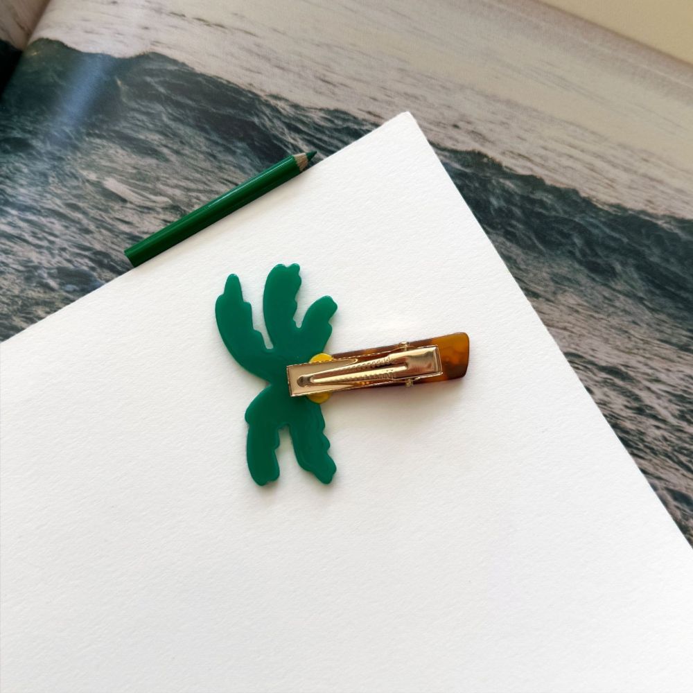 Pinces À Cheveux Pour Femmes En Acétate De Coco, Motif Vacances Image4