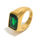 Bague simple en diamant carré - chrysobéryl/numéro 8 Image3
