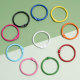 Anneau porte-clés ouvert en métal peint, diamètre 30 mm, diamètre du fil env. 2,3 mm, lot de 10. Image27