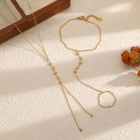 Colliers pendentifs luxueux pour femmes, en acier inoxydable étanche, couleur or