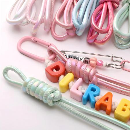 Corde à breloques colorées en PU pour sac femme à faire soi-même 2