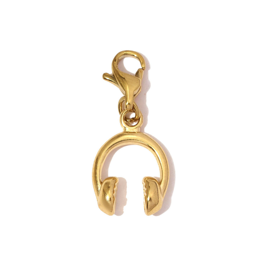 Pendentifs Pour Femmes En Acier Titane Doré Avec Fermoir Mousqueton, Collection Sports Series (À Faire Soi-Même) 