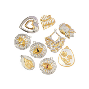 Pendentifs Pour Femmes Modernes En Acier Titane, Couleurs Or Et Argent Mélangés, Étanches Et Anti-Ternissement h5 Image5