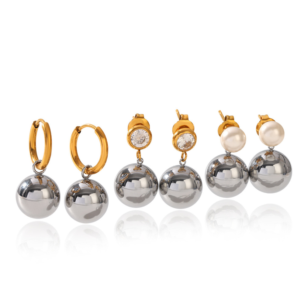 Boucles D'Oreilles Pendantes En Acier Inoxydable Étanche, De Couleurs Assorties Image5