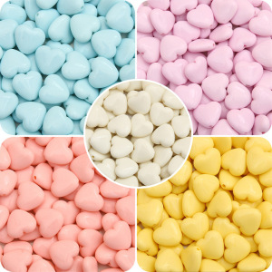 Perles De Bijoux En Acrylique Couleur Or Sweet Heart De La Série Simple h5 Image3