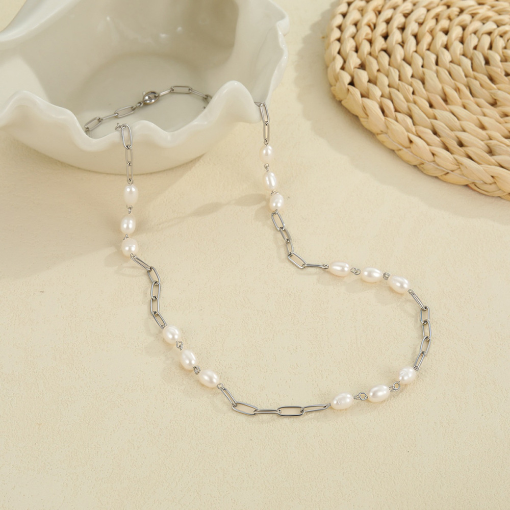 Colliers Longs Pour Femmes, En Acier Inoxydable, Couleur Or, Étanches, De La Collection Simple Series Sweet Chain Image4