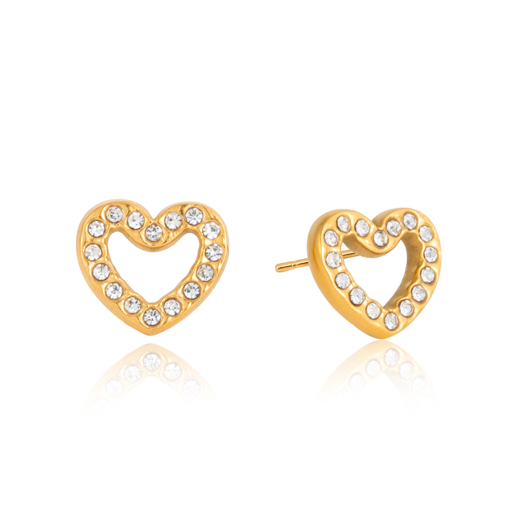 Boucles D'Oreilles Puces Pour Femmes, En Acier Inoxydable Doré, Imperméables Et Anti-Ternissement, Ornées D'Un Œil De Diable Exquis 
