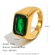 Bague simple en diamant carré - chrysobéryl/numéro 6