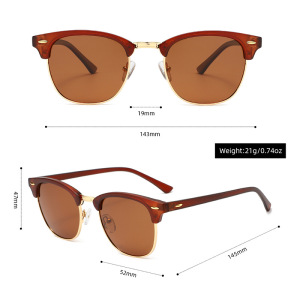 Lunettes De Soleil Pour Femmes, Monture Ronde En Métal Élégante Et Sophistiquée h5 Image3