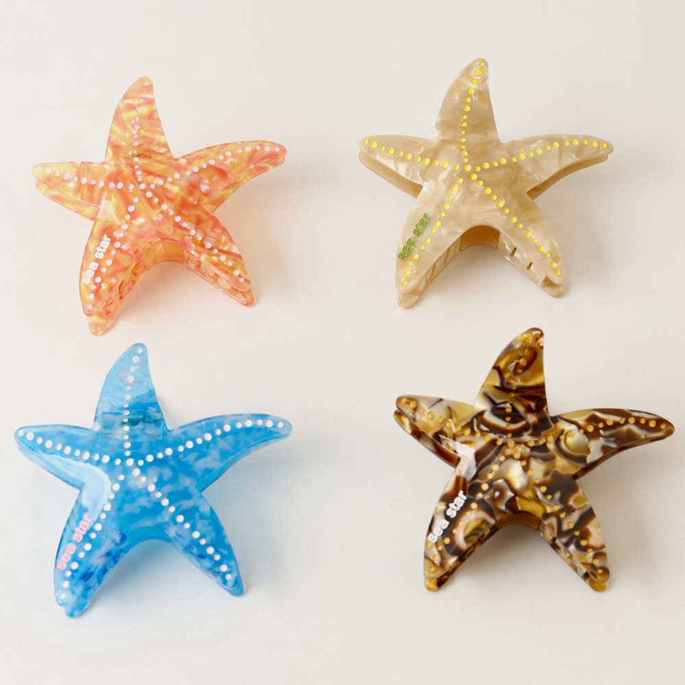 Pinces À Cheveux Pour Femmes En Acétate, Collection Romantic Series Vacation Star Image4