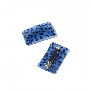 Pinces À Cheveux Rectangulaires Minimalistes À Pois En Acétate Pour Femmes h5 Image2