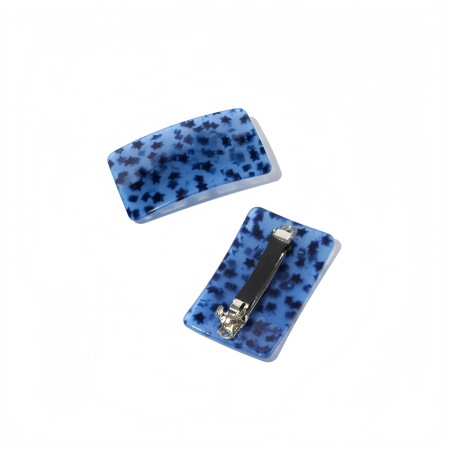Pinces à cheveux rectangulaires minimalistes à pois en acétate pour femmes 2