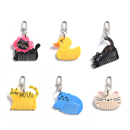 Adorables breloques pour sac à main en acétate représentant un chaton