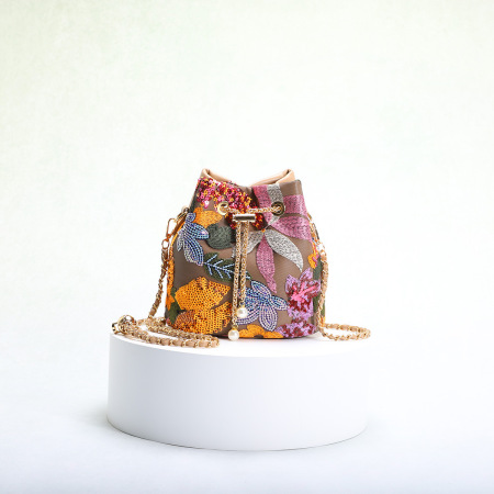 Sacs bandoulière femme élégants et romantiques à motifs floraux et perles de sequins (les motifs floraux sont découpés aléatoirement) 2