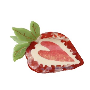 Pinces À Cheveux Pour Femmes, Collection Romantic Series Sweet Fruit Oceanic Style, En Acétate De Fraise h5 Image4