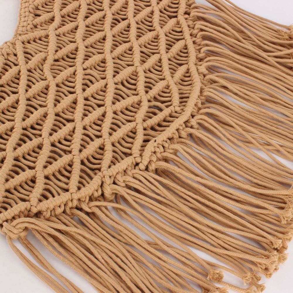 Sacs De Plage Classiques À Pompons En Coton Tissé Pour Femmes h5Image5