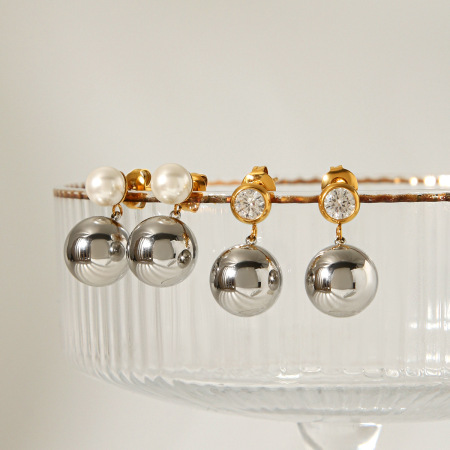 Boucles d'oreilles pendantes en acier inoxydable étanche, de couleurs assorties 2
