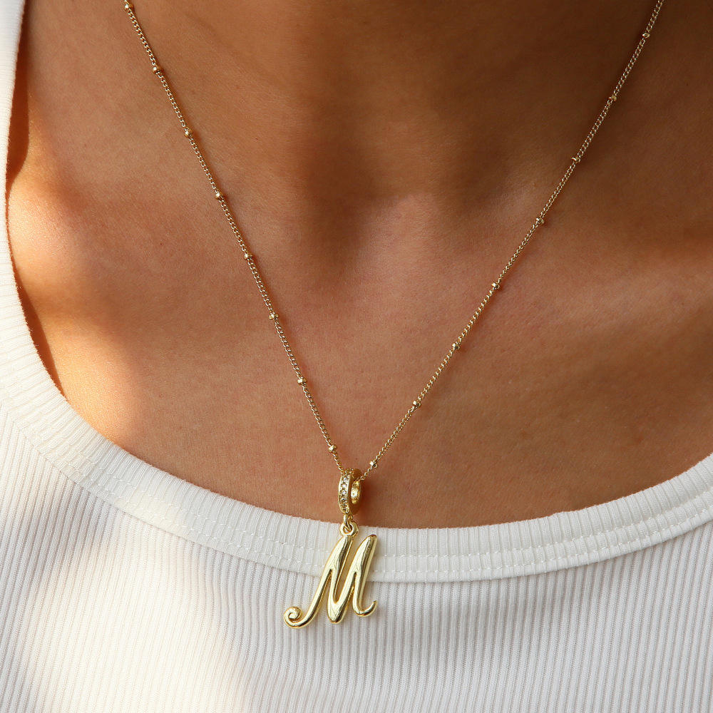 Colliers Pendentifs Exquis En Cuivre Pour Femmes Avec Lettres Image4