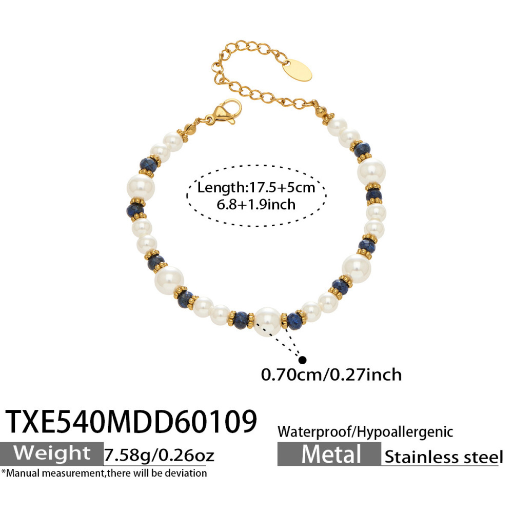 Magnifiques Ensembles De Colliers Pour Femmes En Acier Inoxydable Doré Avec Chaîne À Perles, Imperméables Et Anti-Ternissement 