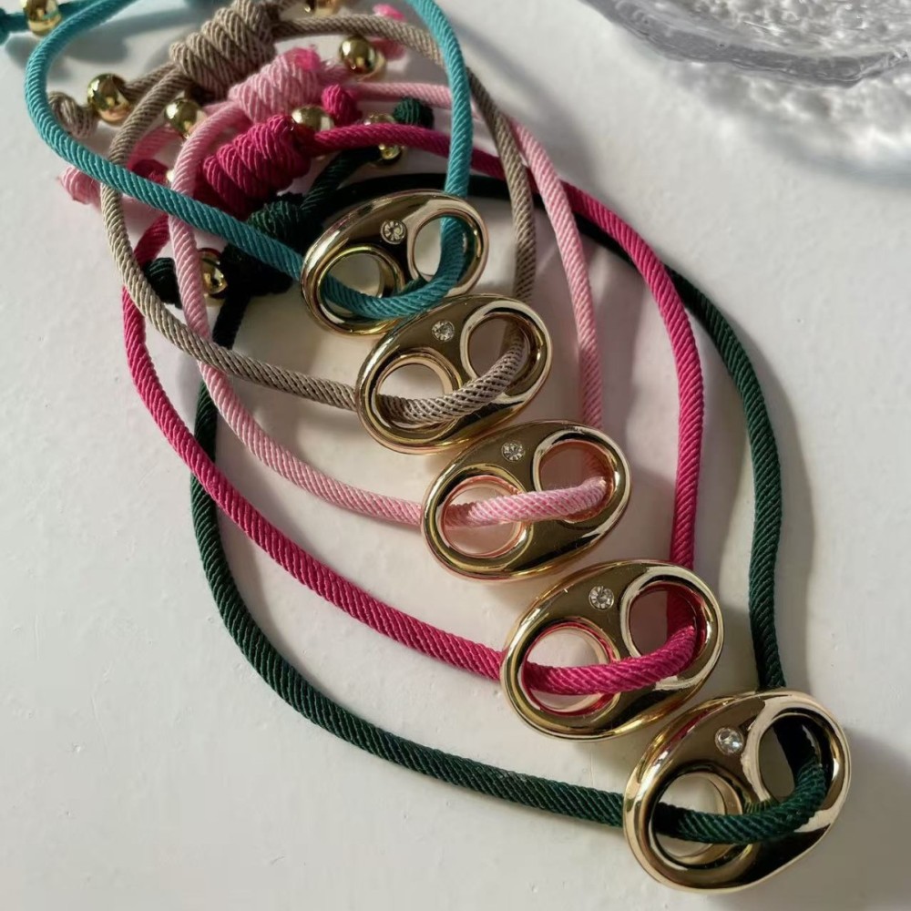 Bracelets Tressés En Alliage Coloré De Forme Irrégulière Pour Femmes Image3