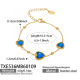 TXE536 - Bracelet en pierre de verre bleue 16,5 + 5 cm Image17