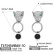 TXF543 - Boucles d'oreilles tête de léopard en acier noir Image12