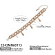 Bracelet de perles grises E343, 17+5 cm Image2