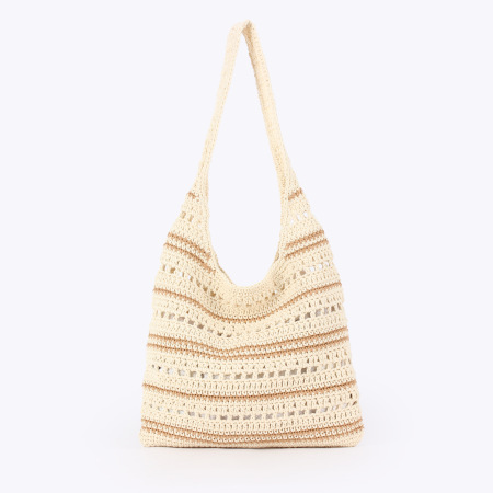 Sacs de plage quotidiens pour femmes en coton tissé ajouré
