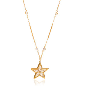 Colliers Pendentifs Pour Femmes Brilliant Star En Acier Inoxydable, Étanches Et Anti-Ternissement, Couleur Or h5 