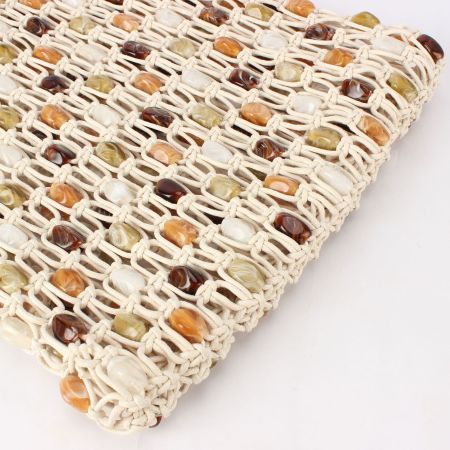 Sacs de plage en coton pour femmes avec perles de vacances personnalisables 2