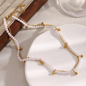Collier Élégant En Perles D'Imitation h5 Image5